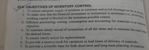22.6. OBJECTIVES OF INVENTORY CONTROL... | Filo