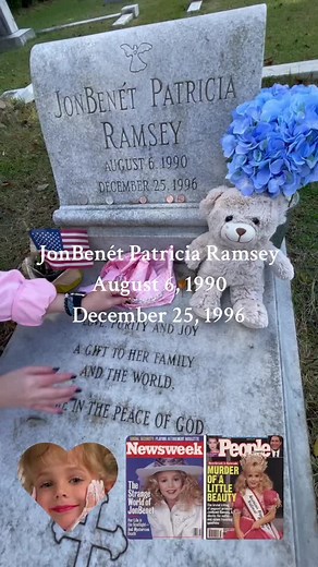 The grave of JonBenét Patricia Ramsey, child beauty queen who was killed at the age of six in her family’s home in Boulder, Colorado. Her murder is still unsolved.She had sustained a broken skull from a blow to the head and had been strangled. A garrote was found tied around her neck. She was pronounce dead on December 25th 1996. The coroner concluded it was from strangulation. Her case still remains cold till this day in honor of her and the month of December we went to grave to pay our respect