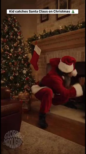 Kid catches Santa Claus on Christmas  #Christmas #holidayseason #Holidays #christmasdecor | Global Hooligan | Facebook