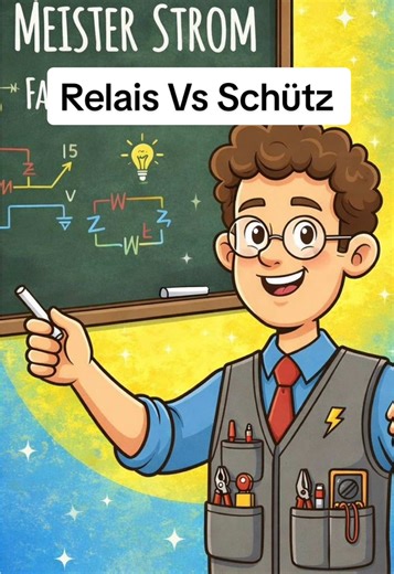 In diesem Video erkläre ich dir den Unterschied zwischen Schütz und Relais – zwei der wichtigsten Bauteile in der Elektrotechnik und Automatisierung. Viele denken, dass beide das gleiche sind, aber tatsächlich haben sie unterschiedliche Einsatzbereiche. #elektrotechnik #elektro #industrie #handwerk #Ausbildung