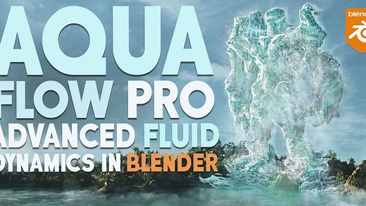 blender水流黑科技AquaFlow Pro高级流体动力学几何节点