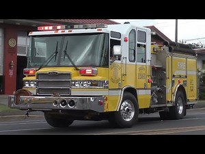 *Rare* Honolulu Fire Dept. Engine 16 & Reserve "Tanker 16" Responding