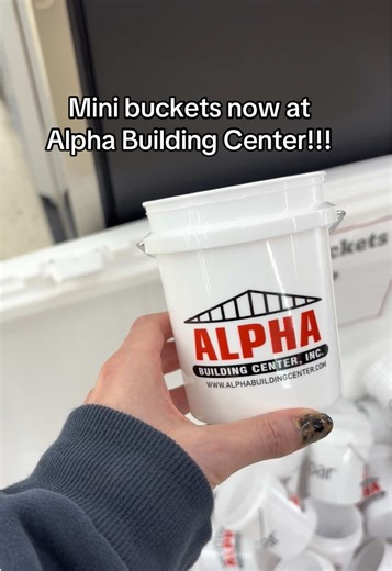 We’re jumping on the mini bucket trend! Come to Alpha Building Center to add one to your collection! 🪣