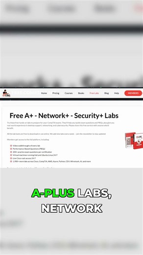 Free CompTIA Labs for Exam Prep. (PBQ)