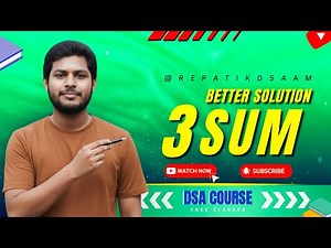 3 Sum Problem in Telugu 💡 | Better Approach Using Hashing Explained Step-by-Step | DSA Series 💻🔥