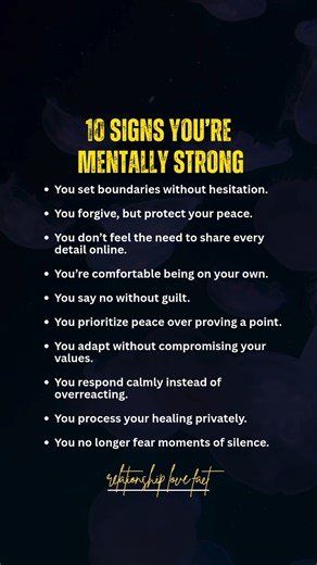 10 Signs You’re Mentally Strong | Relation & Love Fact