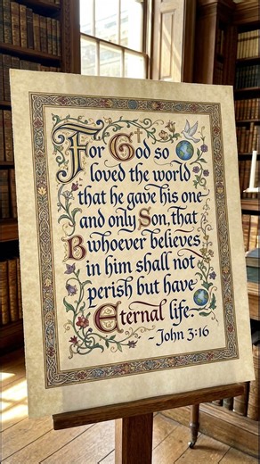 John 3:16 | Beautiful Artistic Typography | The Hope of the World