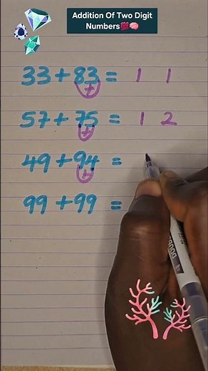 Addition of Two digit numbers #maths #mathstricks #tutorial #tutor #learning #youtube #shorts
