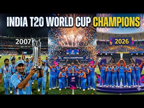 India All T20 World Cup Winning Moments 2007, 2024 & 2026