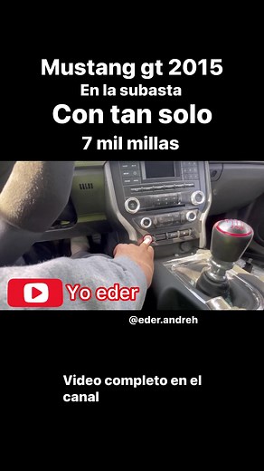 182K views · 2.5K reactions | @eder.andreh . Mustang gt 2015 con tan solo 7 mil millas en la subasta #Subasta #copart #viralvideo #viralreels #auction #viralreelsfb #Tijuana #autosales #vlog | Yo eder | Facebook
