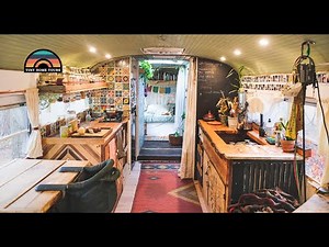 Families DIY School Bus Conversion W/ Walkthrough Shower - Tiny House Living & Financial Freedom