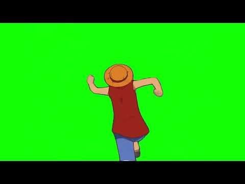 ONE PIECE GREEN SCREEN - LUffy Running