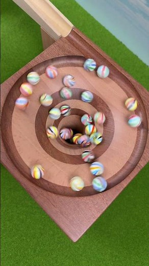 Marble Run Race ASMR Marbles falling in a vortex #33 Slow Motion Colorful marbles #marblerun