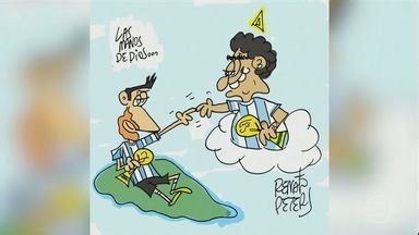 Charge na Copa: E a Argentina ganhou a Copa do Mundo!