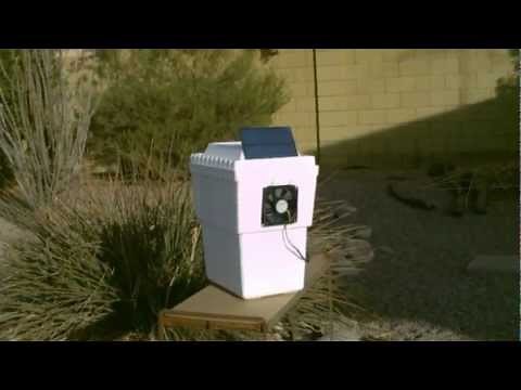 Homemade air conditioner - solar powered air cooling (35F-40F) - "personal sized" DIY air cooler