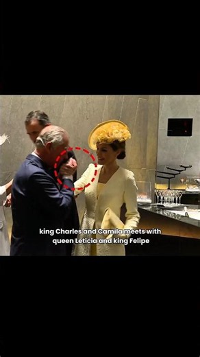 king Charles and Camilla meets queen Leticia and king Felipe.