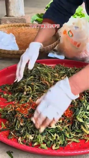 Traditional Way of Making Homemade Pickled Greens | Step-by-Step Chinese Mustard Recipe#youtubeshort