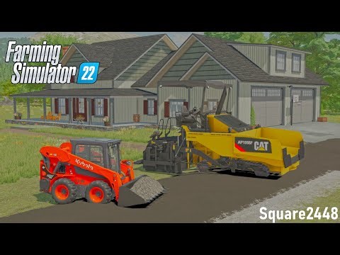 Asphalt Paving A NEW Driveway! | FS22 Construction
