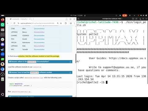 HPC Python's 'matplotlib' session, for Pelle