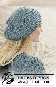 Lagoon Beret / DROPS 204-17 - Free knitting patterns by DROPS Design
