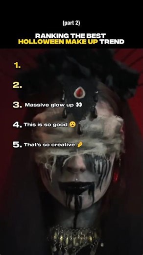 You won't sleep tonight! 👻 Ranking the best holloween make up trend part 2 #halloween #makeup