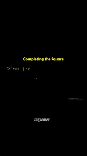 Completing the square part 2 #fyp #engineering #completingthesquare #math