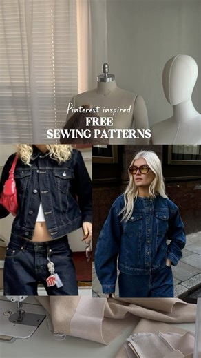 VIKTORIA CAMPBELL on Instagram: "Denim Jacket Free Sewing Pattern from Unfettered patterns✨ 🔍 you can find this pattern by searching 1050 on the unfetteredpatterns.wordpress.com This pattern gives you a great foundation, and you can tweak it to match your style perfectly! The pictures are from Pinterest and serve as inspiration only🫶 #freepatterns #freesewingpattern #sewingblog #sewingtips #fashiondesigner #fashionstudent"