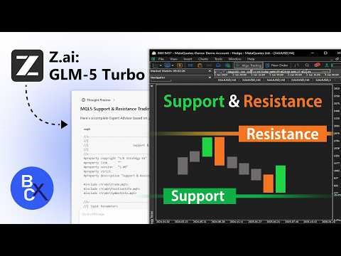 FREE CODE! | The Easy Built a Gold Trading Bot with GLM-5 AI (Support & Resistance Levels) #aibots