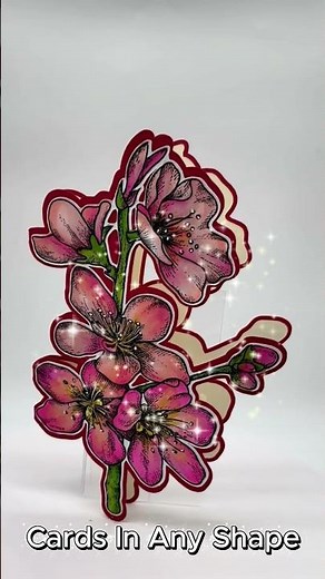 Cherry Blossom Shaped card | DIY Card Making & Cricut Tutorial | Cards in Any Shape