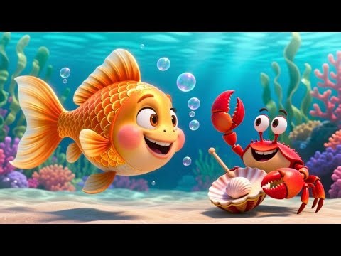 Round and Round Goldfish Song | Fun Fish Rhyme for Kids | Nursery Rhymes & Songs for Children