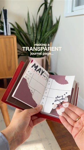 use THIS to make a transparent page on your journal 😍🙌 #journalhacks