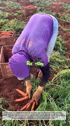 Satisfying Carrot Harvest Process You Need to See! 🥕