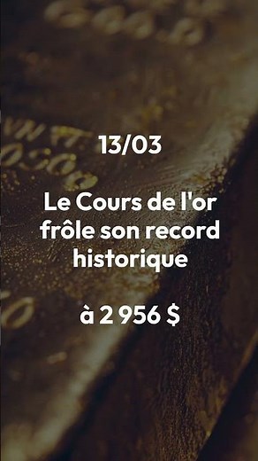 Le cours de l'or vers un Nouveau Record Historique ? Analyse du 13/03/25
