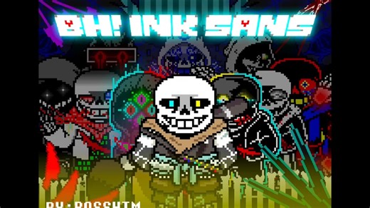 [元旦特辑][通关!]BH!INK Sans Fight Phase 1 Easy 模式一命通关！