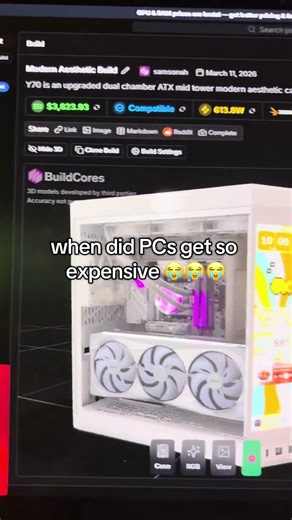 when did PCs get so expensive #buildcores #pc #pcbuild #pcgaming #ram