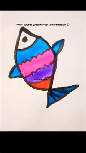 Colorful Fish Drawing 🐠#Shorts #art #drawing @alifmimcreation