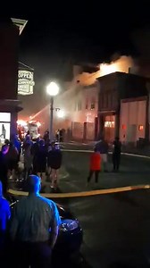 This is video from a viewer of a fire Friday night on 5th Street in downtown Calumet. We are working to get information. https://www.uppermichiganssource.com/2021/05/22/large-fire-in-downtown-calumet/ | TV6 & FOX UP