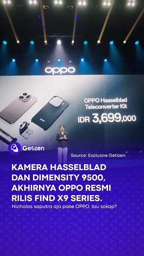 salah satu flagship paling ditunggu akhirnya dirilis resmi nih ges, @oppoindonesia Find X9 Series, buat harganya: Find X9 - 12/256GB Rp 14.999.000 - 16/512GB Rp 16.999.000 Find X9 Pro - 16/512 GB Rp 19.999.000 #oppo #findx9series | Getizen