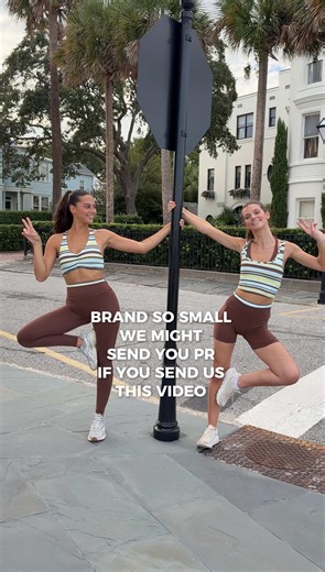 Shoreline Stripes is online & why not celebrate with a few PR packages 🤎 worth a shot to send it to us 🤭 #smallbusiness #activewear #workoutset