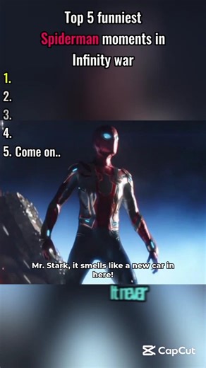 TOP 5 FUNNIEST SPIDERMAN MOMENTS IN INFINITY WAR | #shorts #spiderman #marvel