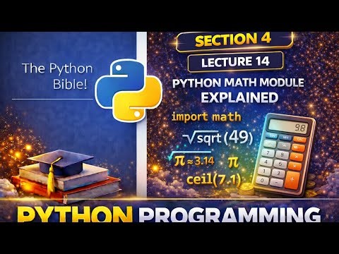 Python Math Module Explained – Lecture 14 | Using Built-in Math Functions