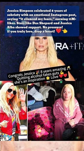 Jessica Simpson celebrates 8 years sober with emotional post! 🥂 My fears are gone! ❤️🔥