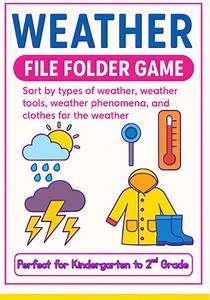 Weather Sorting File Folder Game | Types, Tools & Clothes