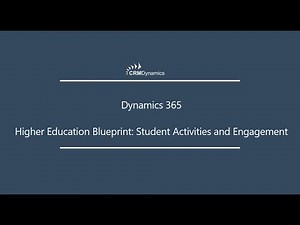 Dynamics 365 Higher Education Blueprint: Student Activities and Engagement