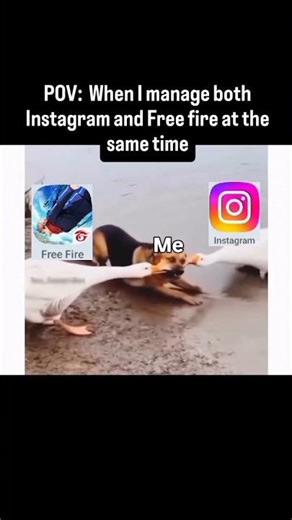 pov.. when I manage both Instagram and free fire at the same time..😅🤣#freefire#instagram#cooment