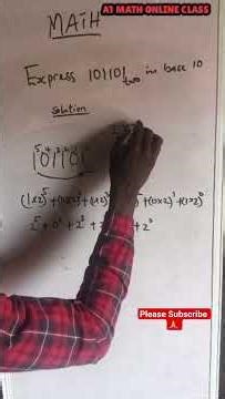 Conversion of base 2 to base 10 #maths #mathematics #youtubeshorts #ytshort #education #learning #yt