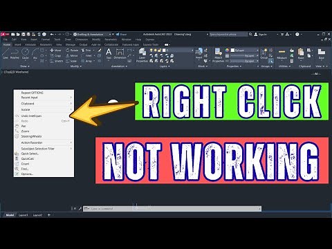 autocad right click menu missing | autocad right click properties missing setting #autocadd