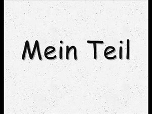 Rammstein - Mein Teil [lyrics]