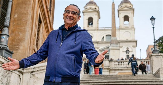 "Tutti cantano Sanremo", Conti in piazza di Spagna per lo spot