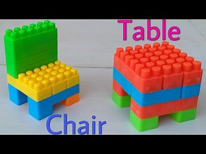 How to make a Table and Chair with Building Blocks/Building Blocks for Kids/Table/Chair/Block Games/